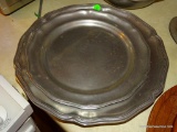 (KIT) 2 WILTON PEWTER SERVING PLATTERS: 1 IS 12