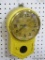NEW HAVEN YELLOW MINI CLOCK WITH 8-DAY TIME ONLY. MEASURES 11