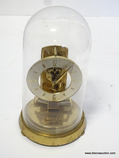 KUNDO ELECTRONIC CLOCK UNDER DOME. MEASURES 11.5"T X 6"W