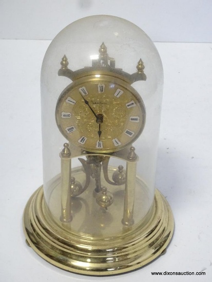 SETH THOMAS 400 DAY ANNIVERSARY CLOCK UNDER DOME. MEASURES 11.5"T X 7.5"W