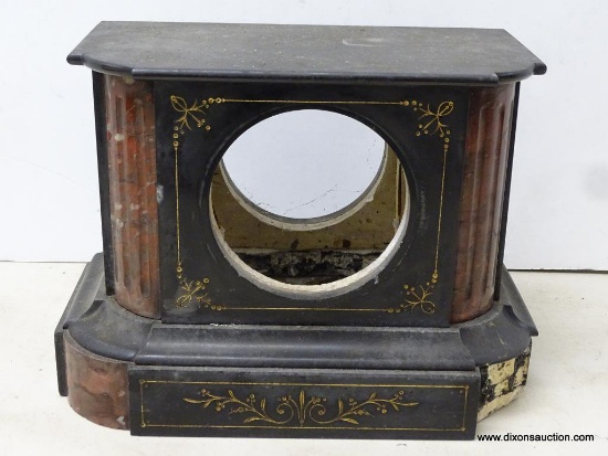MARBLE CLOCK CASE ONLY *HEAVY* MEASURES 8.25"T X 10.25"W