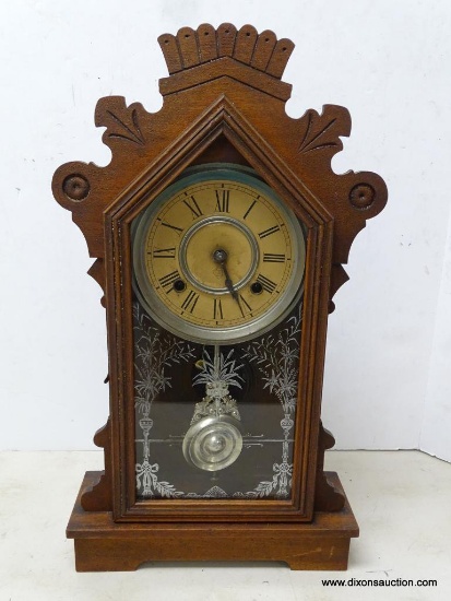 ANSONIA 8 DAY SHELF CLOCK WITH TIME AND STRIKE. MEASURES 19.5"T X 11"W RETAIL PRICE $350