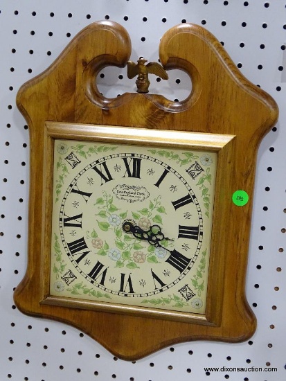 NEW ENGLAND CLOCK WALL CLOCK MEASURES 17.5"T X 13"W.