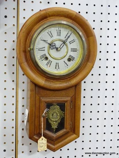 MINI KOREN 8-DAY SCHOOL HOUSE REGULATOR WITH T/S. MEASURES 17"T X 10"W RETAIL PRICE $295.