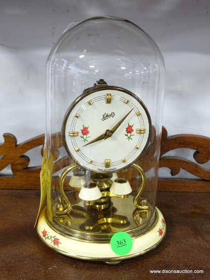 SHATZ 400-DAY ANNIVERSARY CLOCK WITH NEW GLASS. MEASURES 8"T X 5"W RETAIL PRICE $225