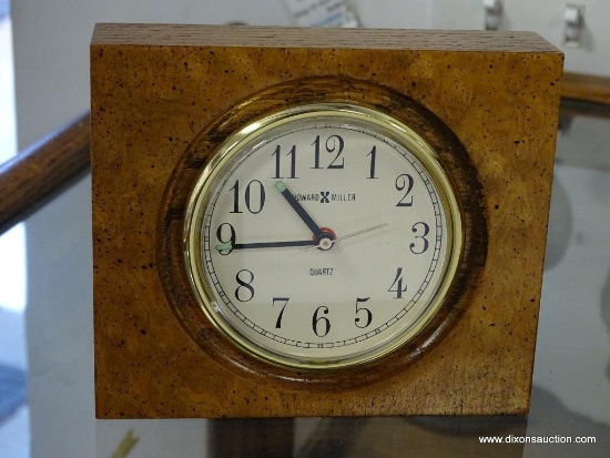 HOWARD MILLER QUARTZ CLOCK MEASURES 5"T X 4.5"W
