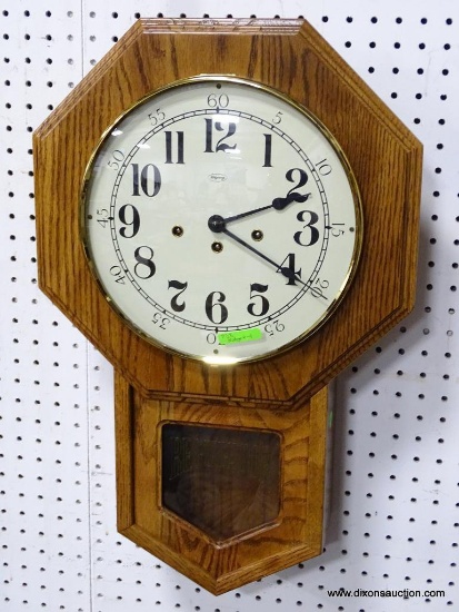 RIDGEWAY REGULATOR HANGING WALL CLOCK MEASURES 25"T X 16"W