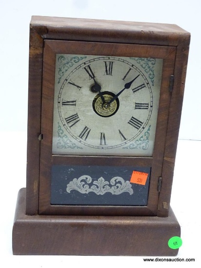 E.N. WELCH COTTAGE CLOCK WITH ONE DAY ALARM. MEASURES 11.5" T X 8 1/8" W. RETAIL PRICE $375.
