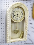 CROWN QUARTZ WALL CLOCK WITH WESTMINSTER CHIME. MEASURES 23