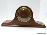 SETH THOMAS ELECTRIC CASE CLOCK WITH QUARTZ FIT UP TAMBOUR STYLE. MEASURES 9