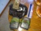 (KIT) FIELD AND STREAM TACKLE BAG WITH CONTENTS: BRAND NEW MAG LIGHT. 2 PRIMOS GAME CAMERAS. AND