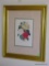 (1ST FLR BR) FRAMED AND TRIPLED MATTED STILL LIFE PRINT OF FLOWERS IN GOLD FRAME: 22.5