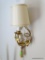 (1ST FLR BR) GOLD PAINTED WALL SCONCE STYLE LAMP WITH SHADE: 7