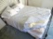 (2ND FLR BR 1) FULL SIZE MATTRESS AND BOX SPRING. INCLUDES ALL LINENS AND PILLOWS ON BED