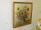 (SUNROOM) FRAMED STILL LIFE PRINT. SIGNED BUT ILLEGIBLE. IN GOLDEN AND MAPLE FRAME: 20