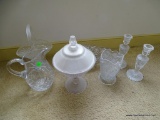 (DR) MISC. LOT: CRYSTAL WATER PITCHER. PAIR OF 8