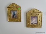 (1ST FLR BR) PAIR OF PRINT ON BOARDS IN GOLD FRAMES OF LITTLE BOY BLUE AND PINKY: 8.5