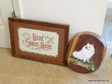 (2ND FLR BACK BR) 2 WALL HANGING ITEMS: 1 OF A DOG 