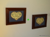 (2ND FLR MASTER BR) PAIR OF FRAMED AND MATTED CROSS-STITCHING'S 1 IS 