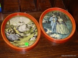 (2ND FLR MASTER BR) PAIR OF FRAMED VINTAGE PRINTS (1 OF CHILDREN PLAYING AND 1 OF A YOUNG COUPLE) IN