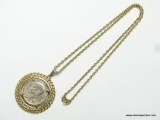 (2ND FLR MASTER BR) 1974 HALF DOLLAR ENCLASPED IN NECKLACE. WOULD MAKE AN EXCELLENT GIFT FOR A COIN