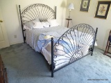 (2ND FLR BR 1) FULL SIZE IRON BED WITH FAN STYLE BACK ON HEADBOARD AND FOOTBOARD: 62