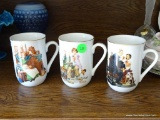 (2ND FLR BR 1) LOT OF 3 NORMAN ROCKWELL MUGS (THE COBBLER, THE COUNTY DOCTOR, DREAMS IN THE ANTIQUE
