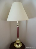 (2ND FLR BR 2) BRASS BASED LAMP WITH SHADE: 14