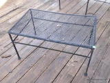 (PORCH) CAST IRON AND MESHED WIRE PATIO COFFEE TABLE: 18