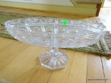 (SUNROOM) CRYSTAL FOOTED OBLONG DISH: 13.5