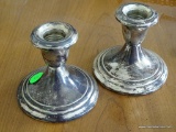 (DR) PAIR OF GORHAM STERLING SILVER CANDLESTICK HOLDERS: 4