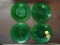 (A1) SET OF 4 EMERALD GREEN COASTERS. 4.5''