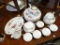 (A1) VINTAGE SERVICE FOR 8 ROYAL ROSE FINE CHINA. SIGNED JAPAN. INCLUDES 8 DINNER PLATES, 6 BREAD