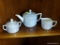 (A1) SIGNED MADE IN GERMANY 3 PC. LUSTER TEAPOT, CREAMER, AND SUGAR
