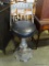 (A1) VINTAGE CAST ALUMINUM SWIVEL BAR STOOL. 20X41