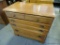 (A6) MAPLE 3 DRAWER CHEST WITH BRASS CHIPPENDALE PULLS: 31