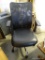 (A6) PLEATHER AND CHROME ADJUSTABLE ROLLING OFFICE CHAIR: 27.5