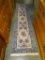 (A2) BLUE AND IVORY RUNNER 23''X 90''