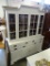 (A2) PENNSYLVANIA HOUSE WHITE STEP BACK CUPBOARD. 60X19X80. VGC. COMES APART IN 2 PIECES FOR EASY