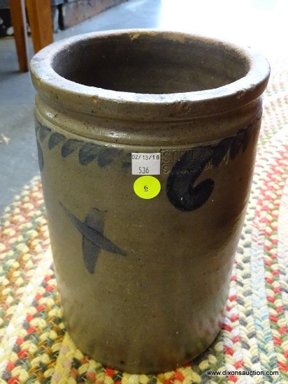 (A1) RARE S. BELL & SON. STRASBURG, VA COBALT BLUE DECORATED CROCK. IS IN GOOD CONDITION WITH SOME