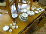 (A2) NORITAKE PHEASANT PATTERN SET OF CHINA. SERVICE FOR 6. INCLUDES 6 DINNER PLATES, 6 SALAD