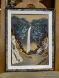 (A2) VINTAGE MADE IN JAPAN 3D WATERFALL PICTURE. 12.5X16