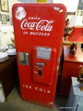 (A5) ANTIQUE COCA COLA MEMORABILIA!! CAVALIER COCA COLA MACHINE. ORIGINAL PRICE OF $.05 PER SODA.