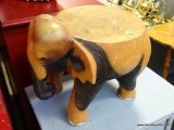 (A5) CARVED ELEPHANT GARDEN SEAT/STEP. 14''X11''