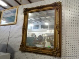 (WALL) ANTIQUE MIRROR IN FRAME. NEEDS CLEANING. 30''X35''