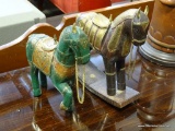 (A5) 2 MADE IN INDIA TOY HORSES (1 IS A ROCKING HORSE): 1 IS 8