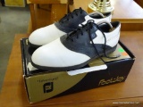 (A6) PAIR OF FOOTJOY GOLFING SHOES SIZE 10M. BRAND NEW IN PLASTIC AND WITH ORIGINAL BOX.