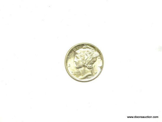 1944 GEM BU MERCURY DIME.