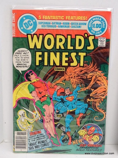 WORLD'S FINEST COMICS WITH FIVE FANTASTIC FEATURES! SUPERMAN, BATMAN, ROBIN, GREEN ARROW, RED