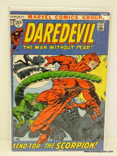 DAREDEVIL THE MAN WITHOUT FEAR! "SEND FOR... THE SCORPION!" ISSUE NO. 82 1971 B&B VGC $0.20 COVER